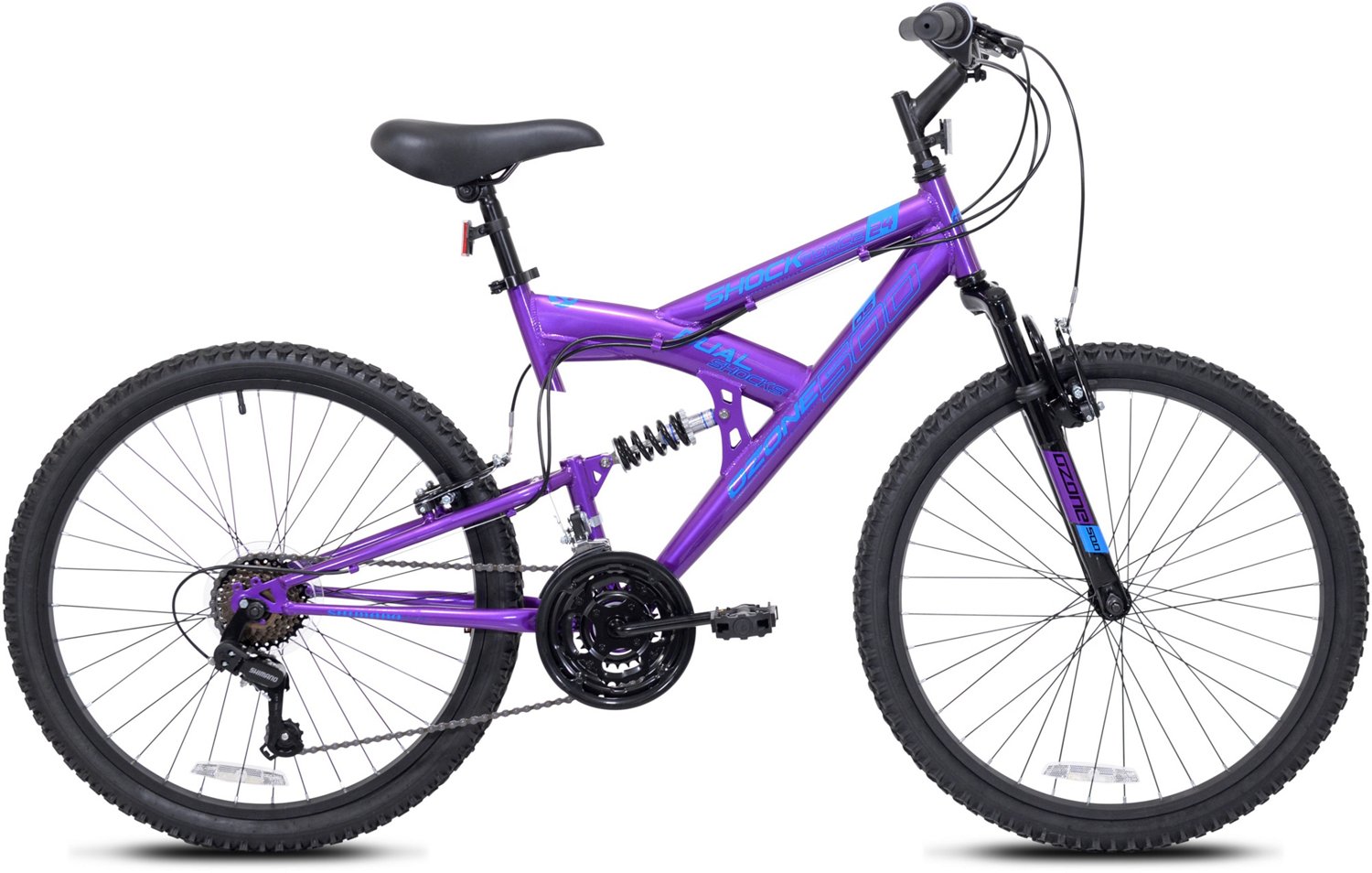 Ozone 500 Girls' Shock Force 24 in 21-Speed Full Suspension Mountain Bike - view number 2