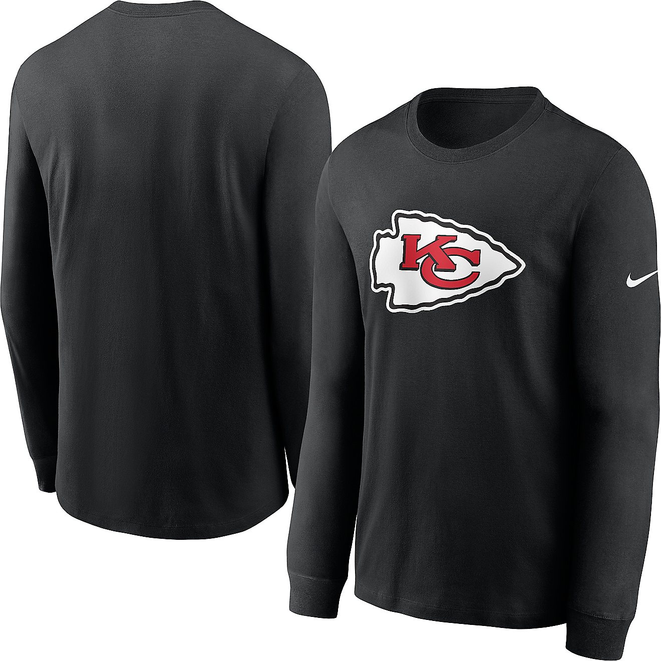 Nike Men's Kansas City Chiefs Logo Long Sleeve T-shirt                                                                           - view number 3