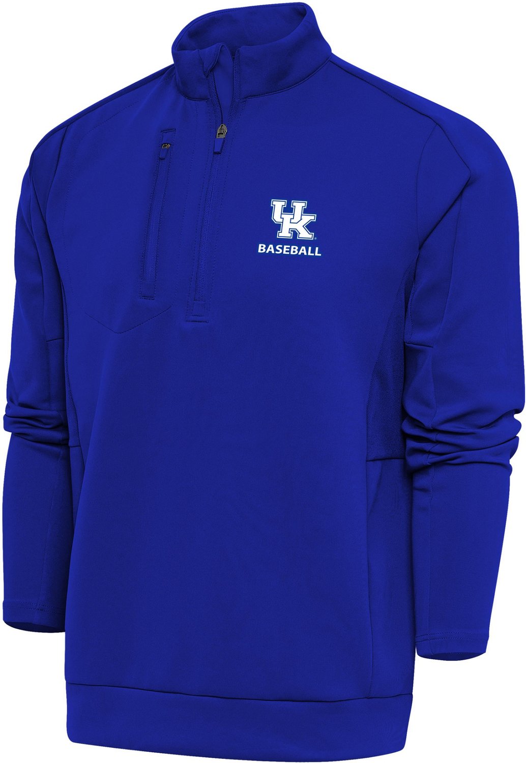Antigua Men's University of Kentucky Baseball Generation 1/4Zip Long Sleeve Shirt Academy