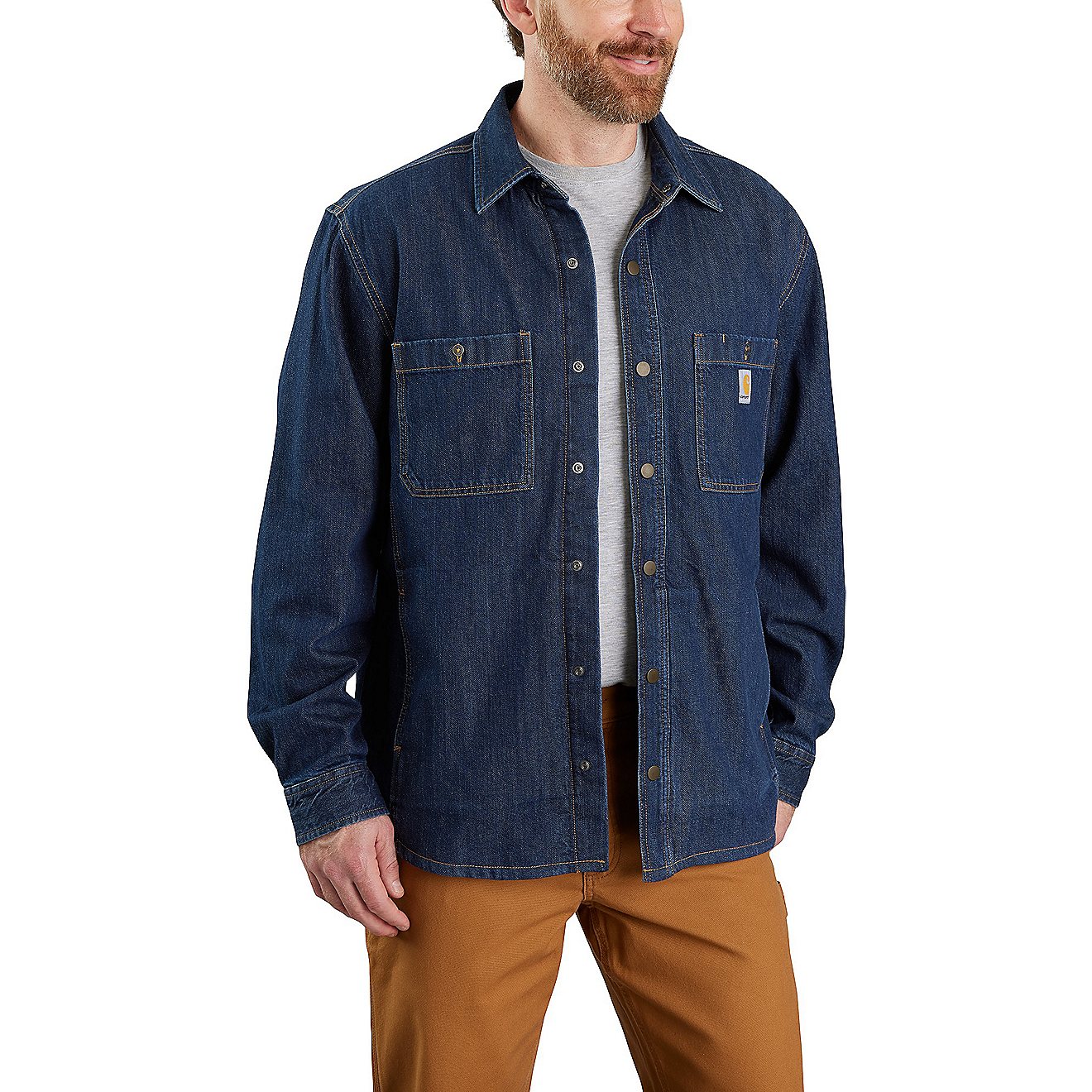 Carhartt Men's Denim Fleece Lined Shirt Jacket | Academy