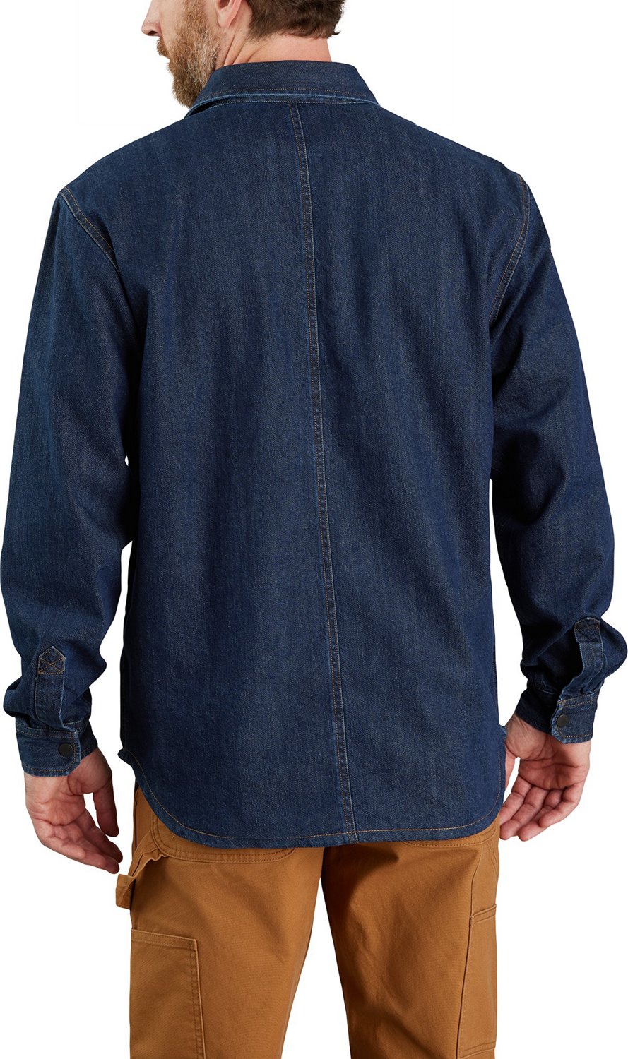 Carhartt Men's Denim Fleece Lined Shirt Jacket Academy
