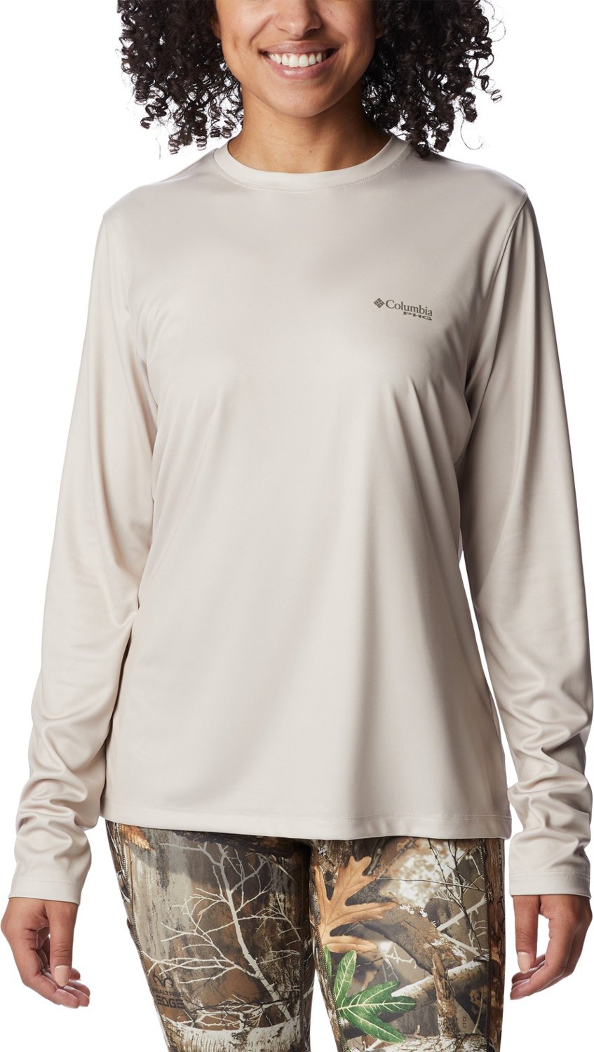 Atlanta Braves Columbia Terminal Tackle Omni-Shade Raglan Long Sleeve  T-Shirt - White