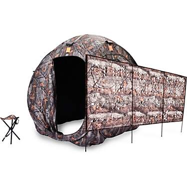 Rukket Sports Black Hoof Outdoors Hunting Blind with Tripod Stool and Ground Screen                                             