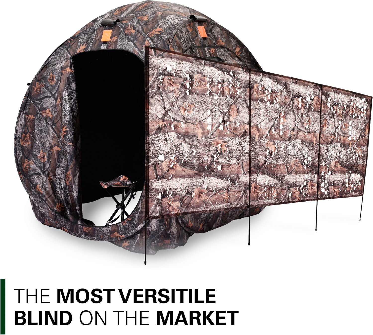 Rukket Sports Black Hoof Outdoors Hunting Blind with Tripod Stool and Ground Screen - view number 3