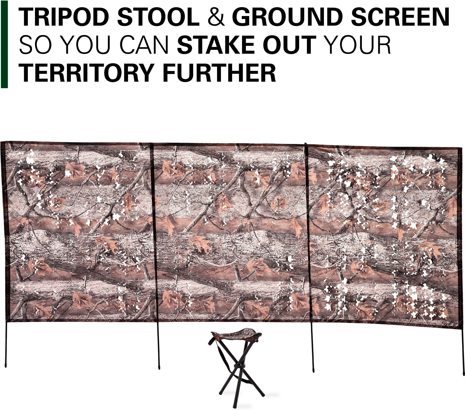 Rukket Sports Black Hoof Outdoors Hunting Blind with Tripod Stool and Ground Screen - view number 5