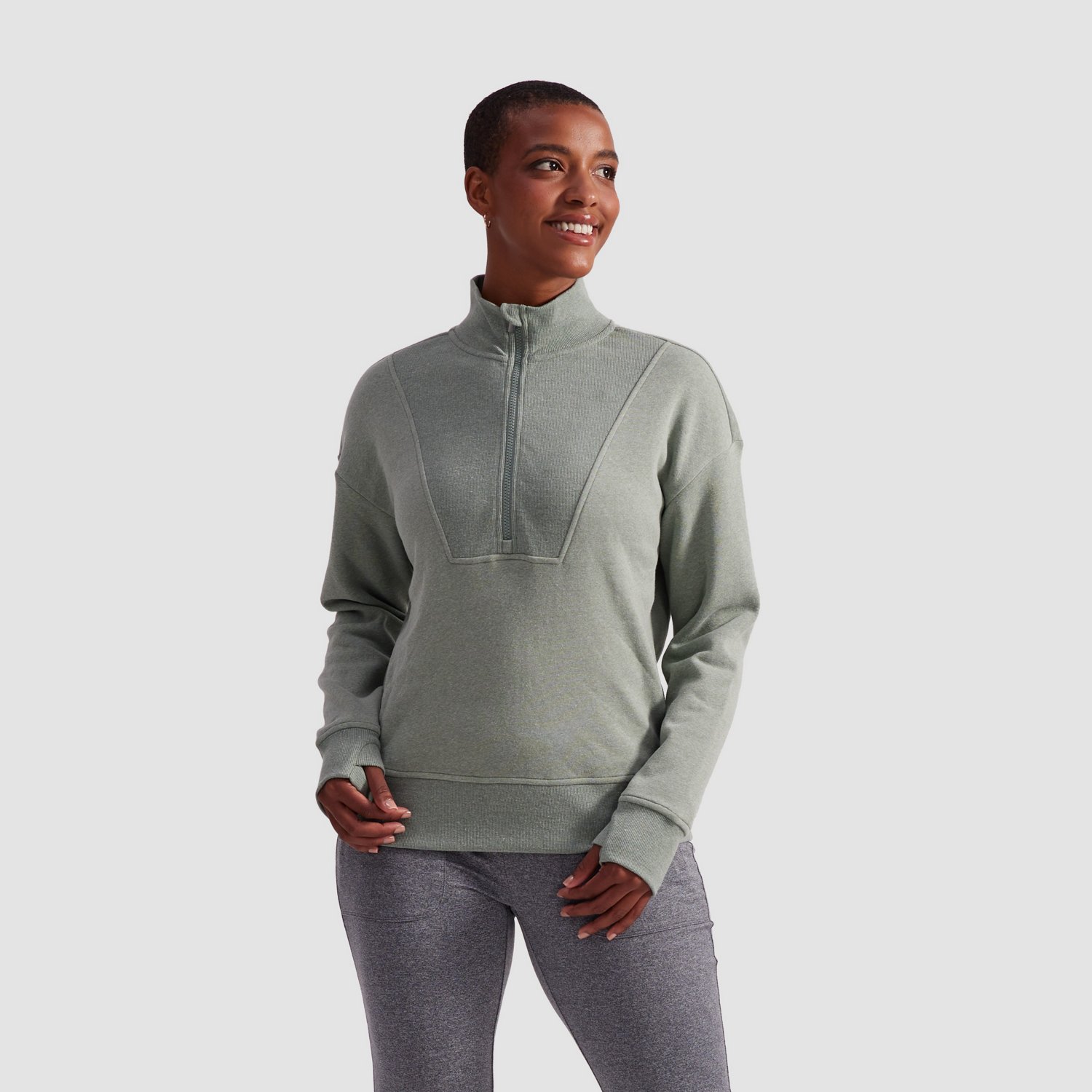 Freely Women's Iris 1/2-Zip Pullover Sweatshirt