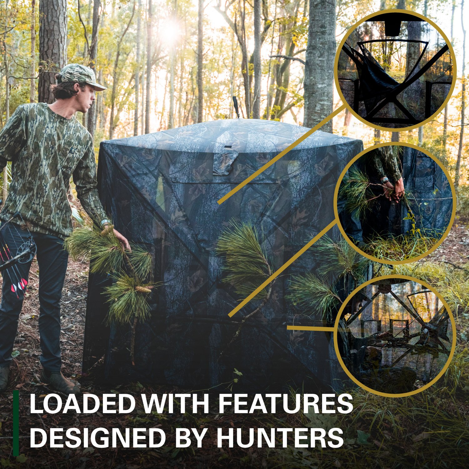 Rukket Sports Hoof Outdoors 360 View Pop-Up Hub-Style Hunting Blind - view number 6