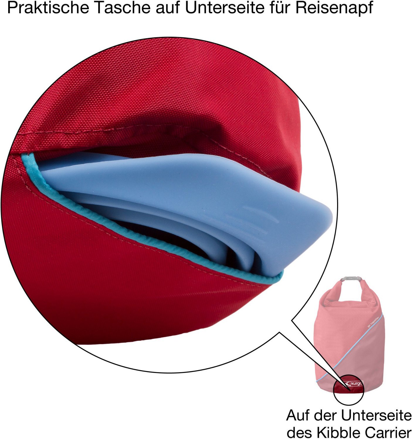 Kurgo Kibble Carrier Dog Food Travel Bag