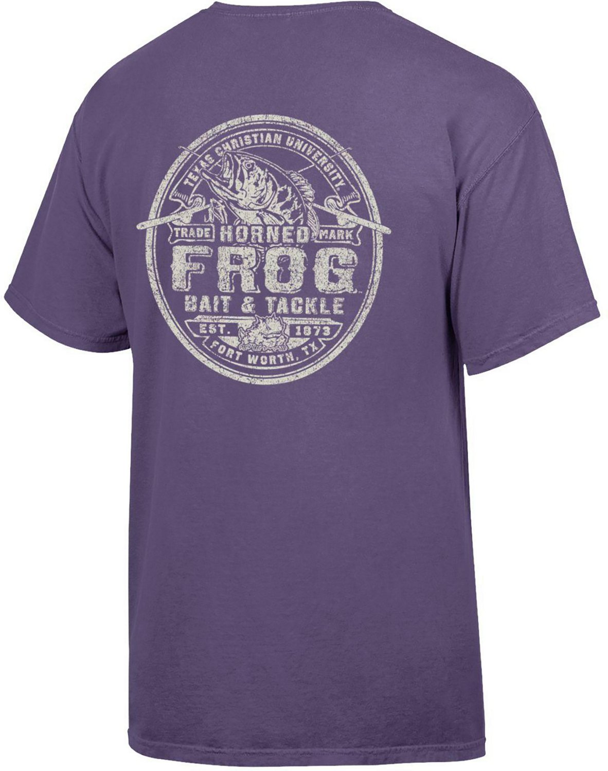 GEAR FOR SPORTS Men's Texas Christian University Comfort Wash Bait and Tackle T-shirt