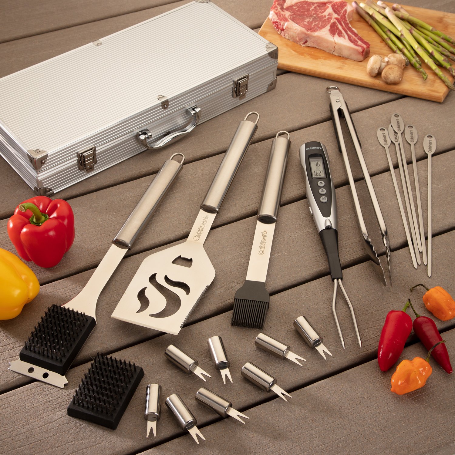 Cuisinart 20-Piece Deluxe Stainless Steel Grill Tool Set                                                                         - view number 3