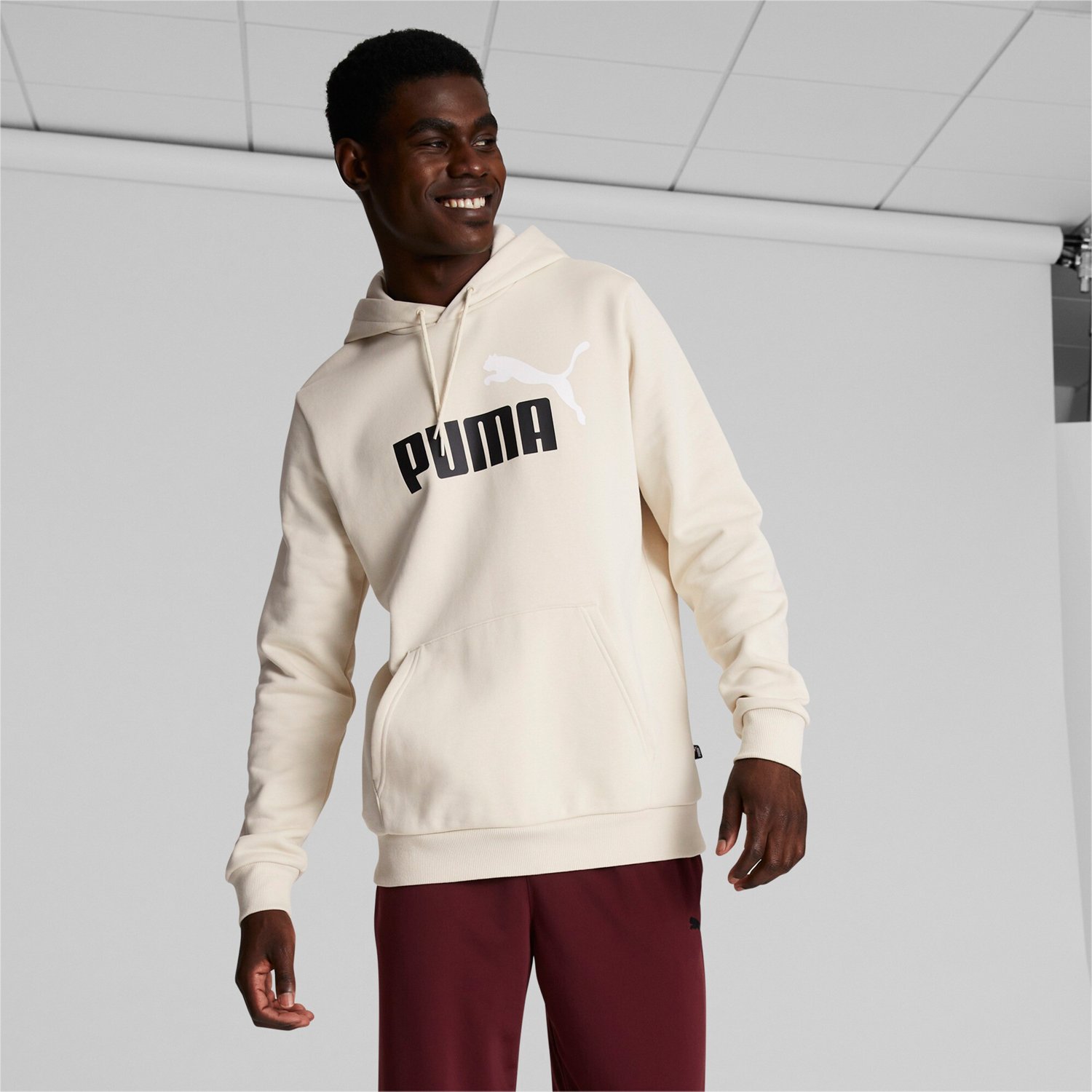 PUMA Men's Essential++ Color Big Logo Fleece Hoodie