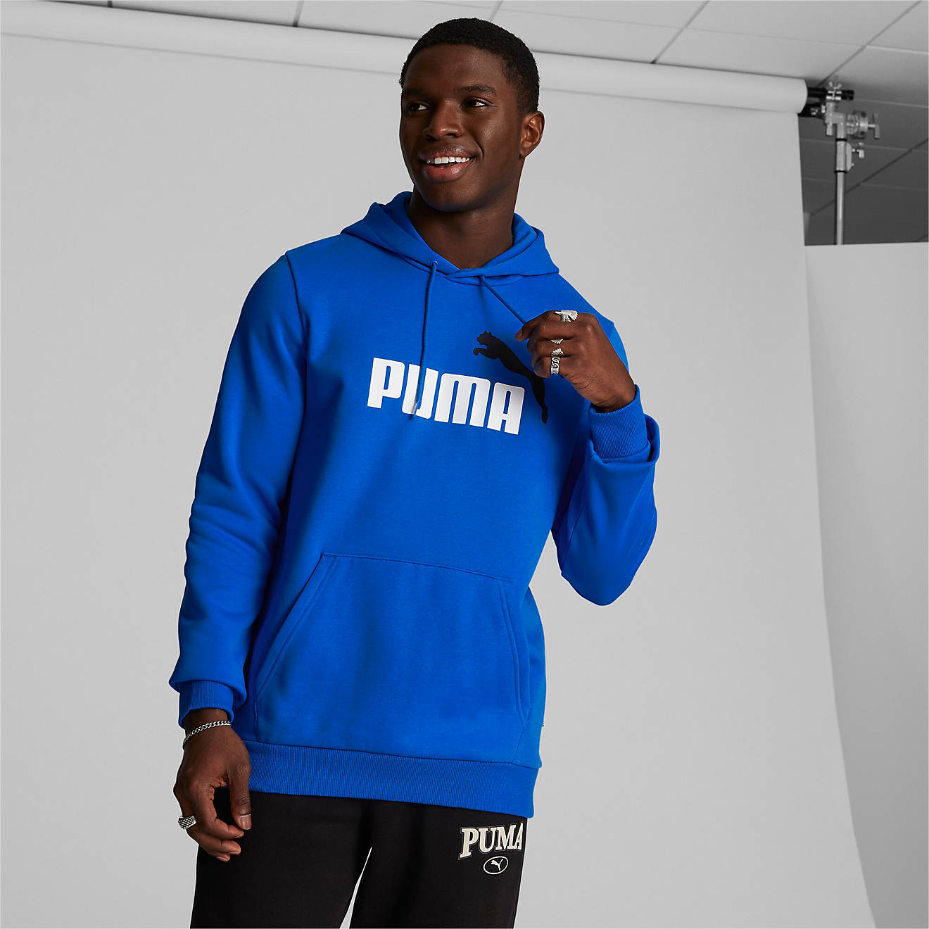 PUMA Men's Essential++ Color Big Logo Fleece Hoodie | Academy