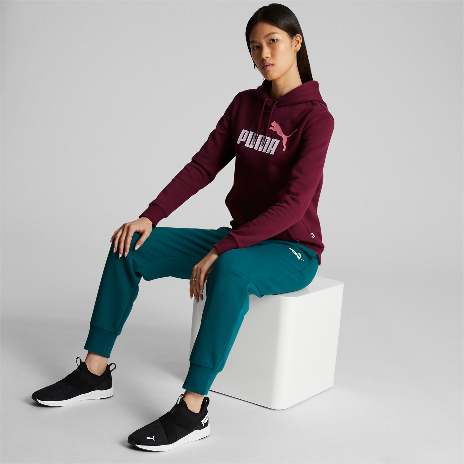 PUMA Women's Essentials Logo Hoodie Free Shipping at Academy