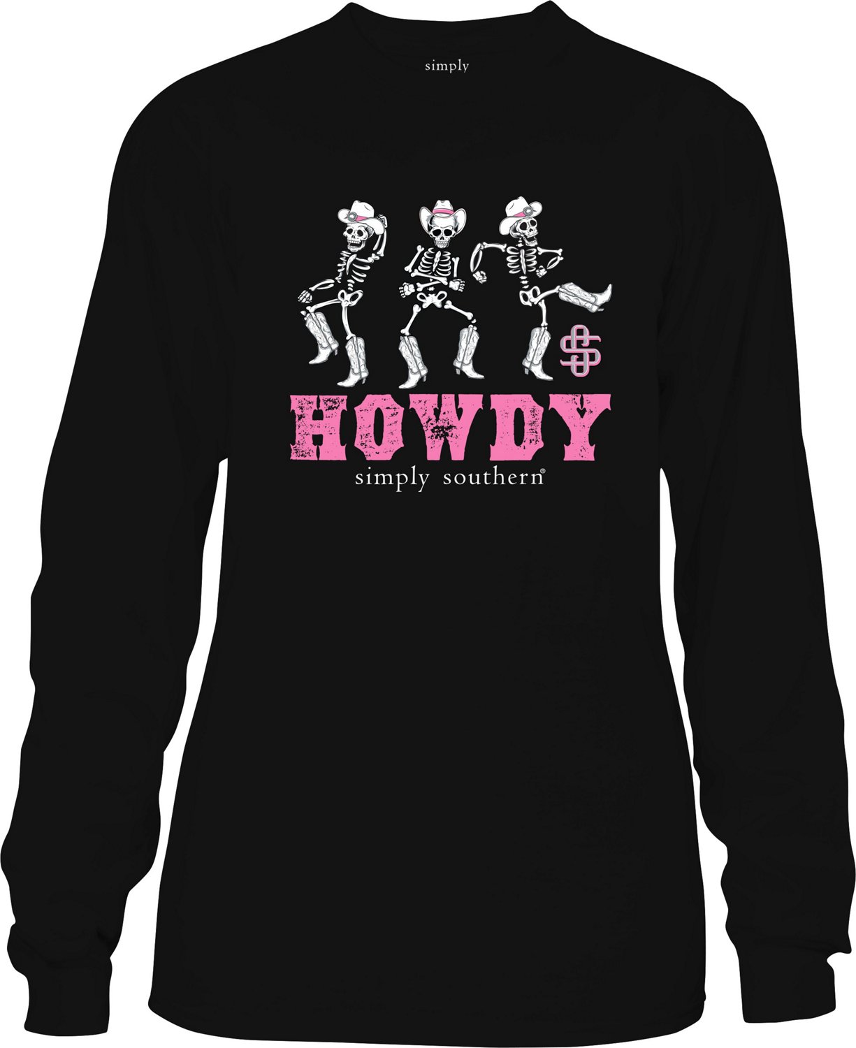Simply Southern Girls' Howdy Skeleton Long Sleeve T-shirt - view number 2