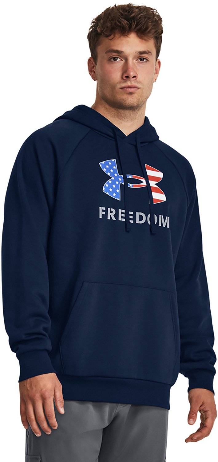 Under Armour Men's Freedom Big Flag Logo Fleece Hoodie Academy