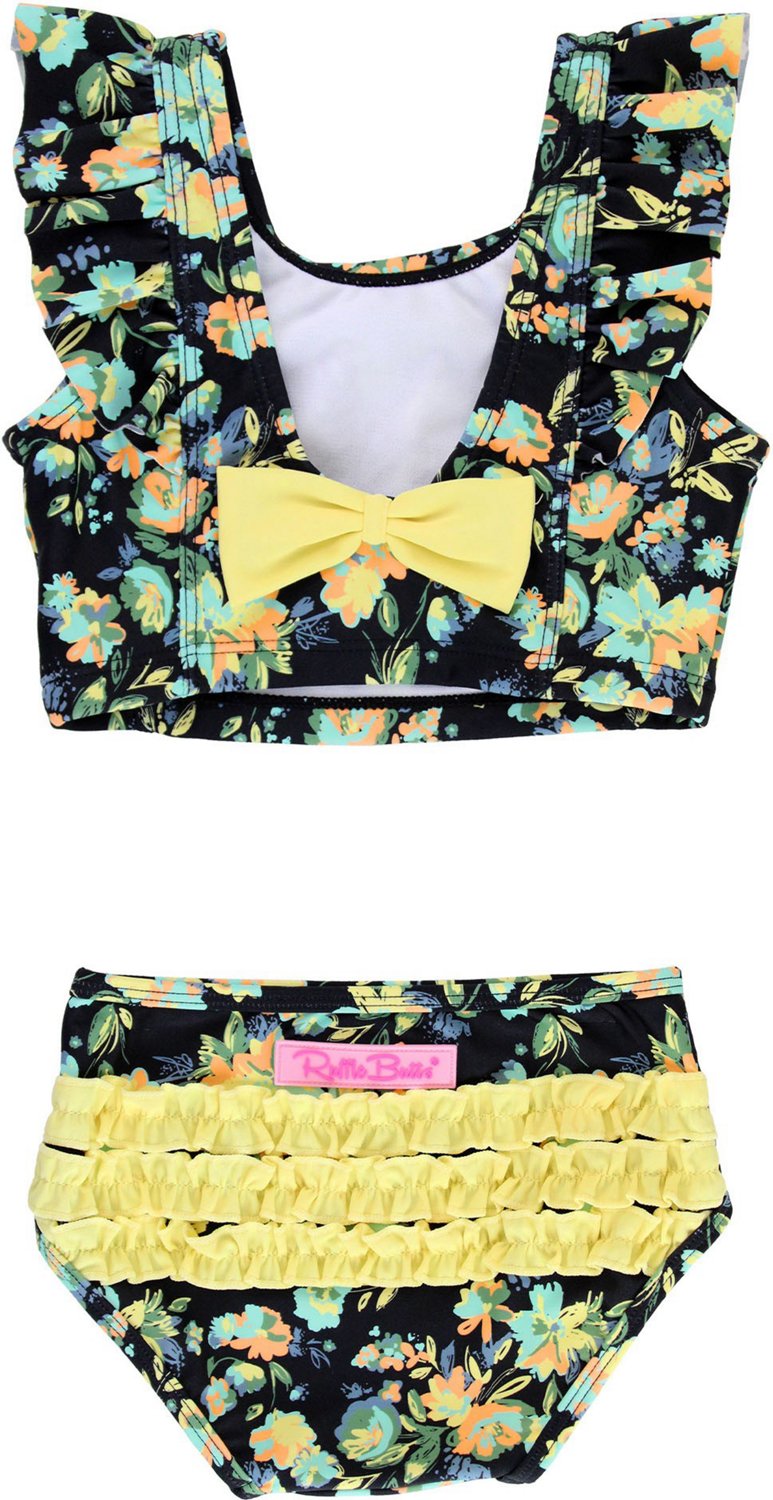RuffleButts Girls' 4-7 Midnight Garden Waterfall Tankini - view number 4
