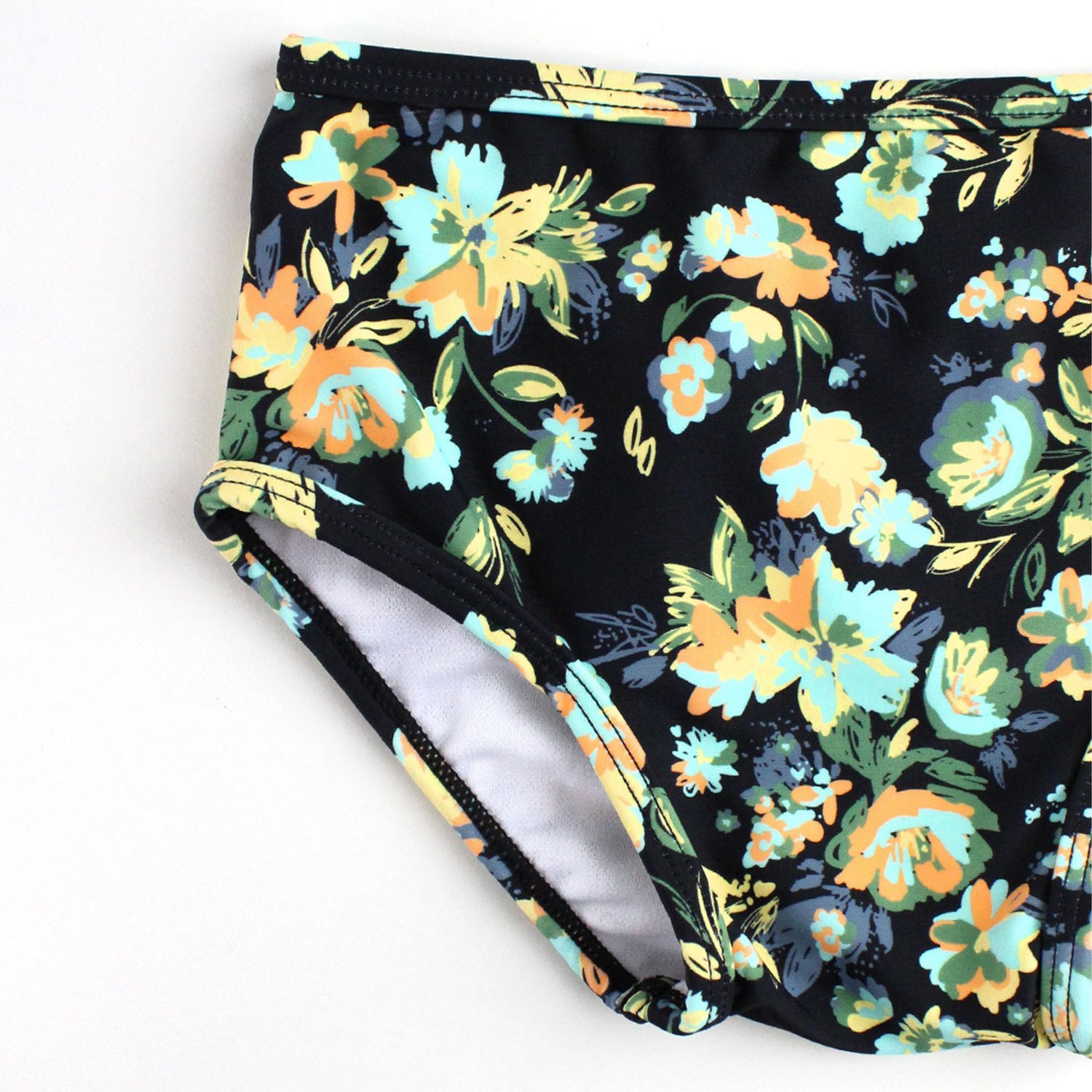 RuffleButts Girls' 4-7 Midnight Garden Waterfall Tankini - view number 6