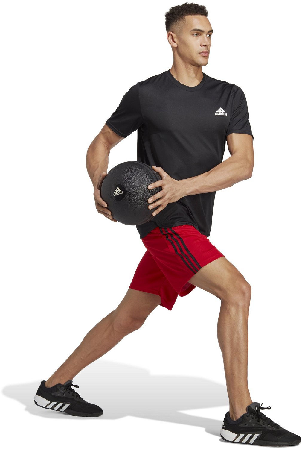 adidas Men's Train Essentials Piqué 3-Stripes Training Shorts 9 in - view number 3