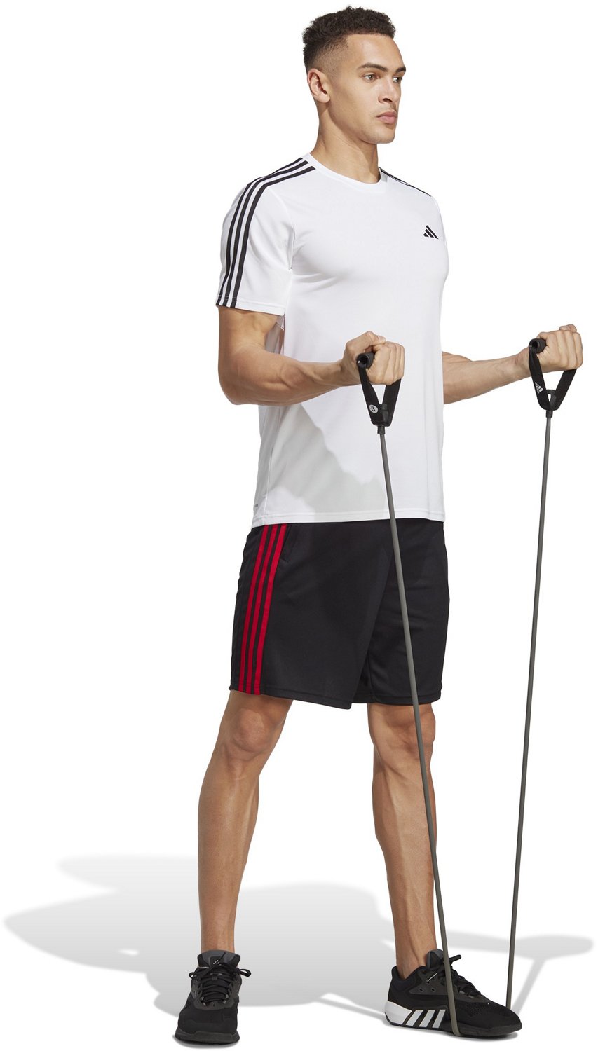 adidas Men's Train Essentials Piqué 3-Stripes Training Shorts 9 in - view number 3