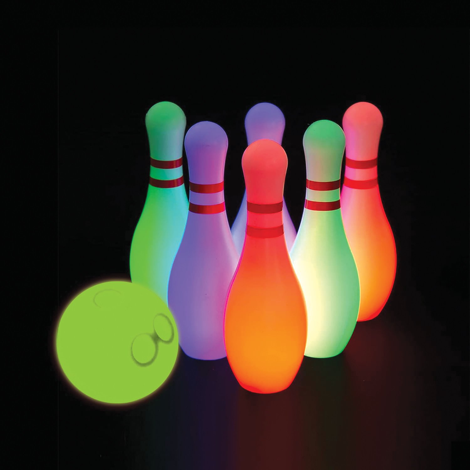 Big Time Toys Glow Games Light Up LED Bowling Pins and Ball | Academy