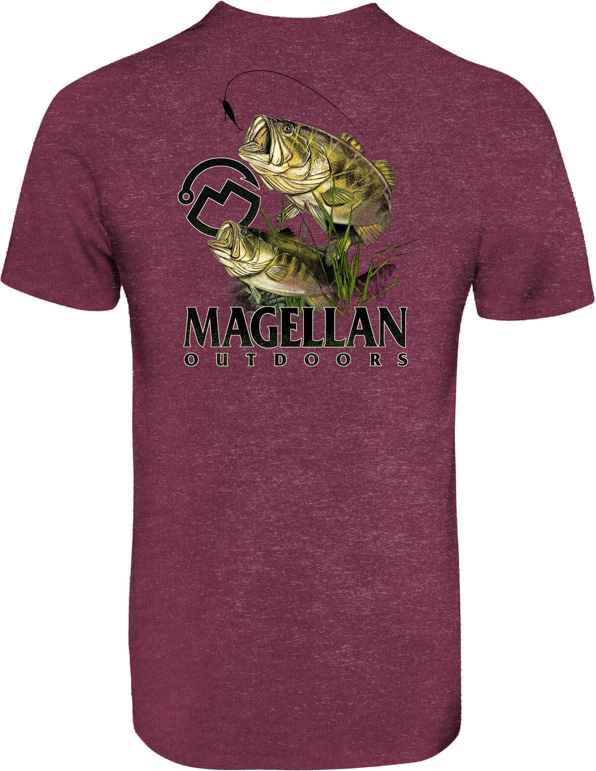 Magellan Outdoors Shirt Adult Large Green Short Sleeve Bass, 49% OFF