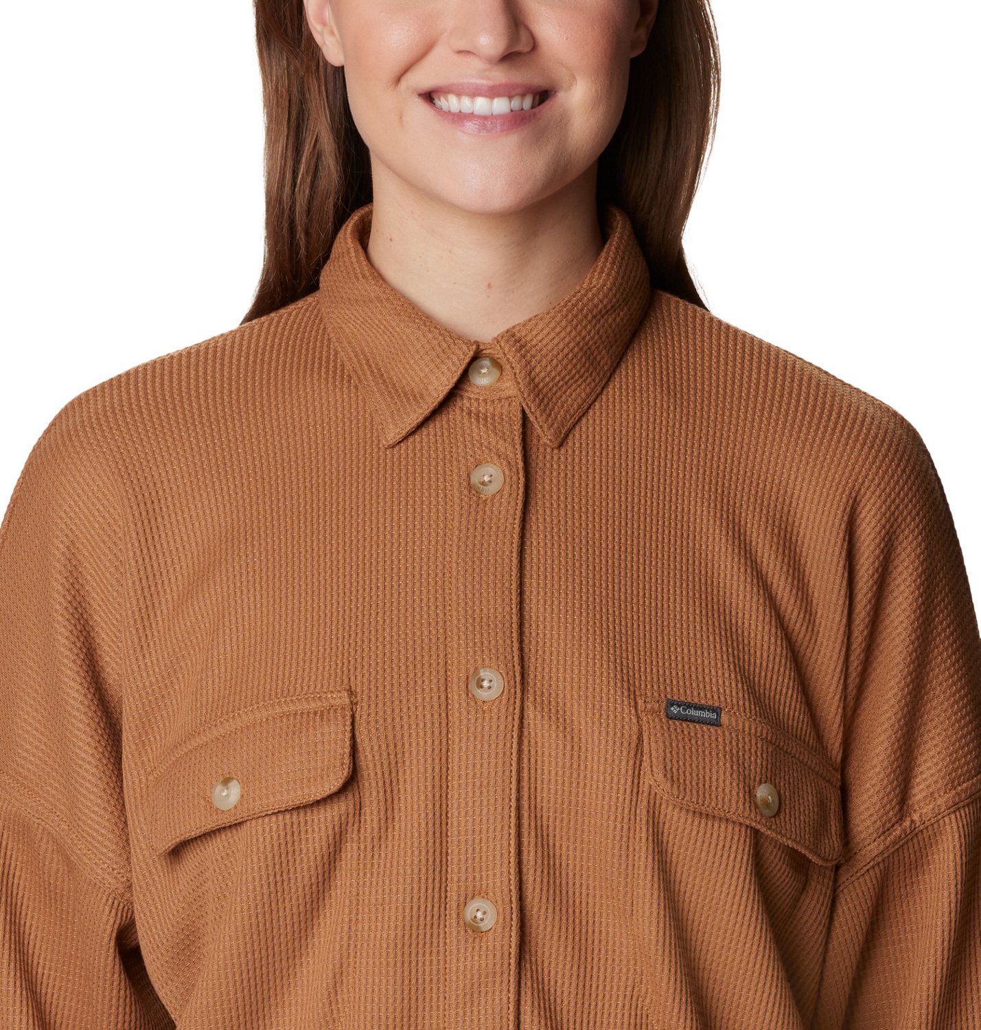 Columbia Sportswear Women's Plus Holly Hideaway Waffle Shirt Jacket - view number 5