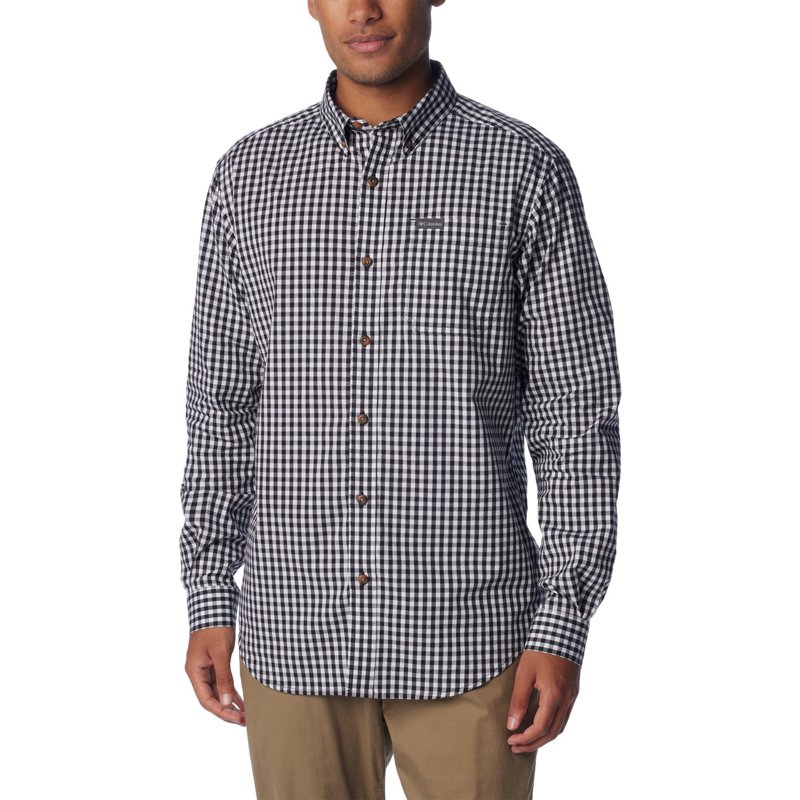 Columbia Sportswear Men's Rapid Rivers II Long Sleeve Shirt Black Everyday Gingham, 2X-Large - Branded Graphic T's at Academy Sports