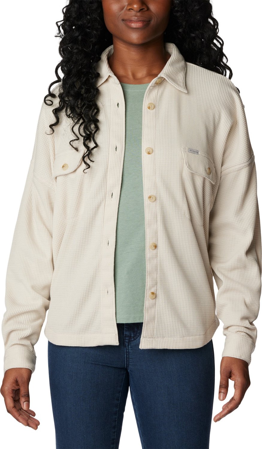 Columbia Sportswear Women's Plus Holly Hideaway Waffle Shirt Jacket - view number 4