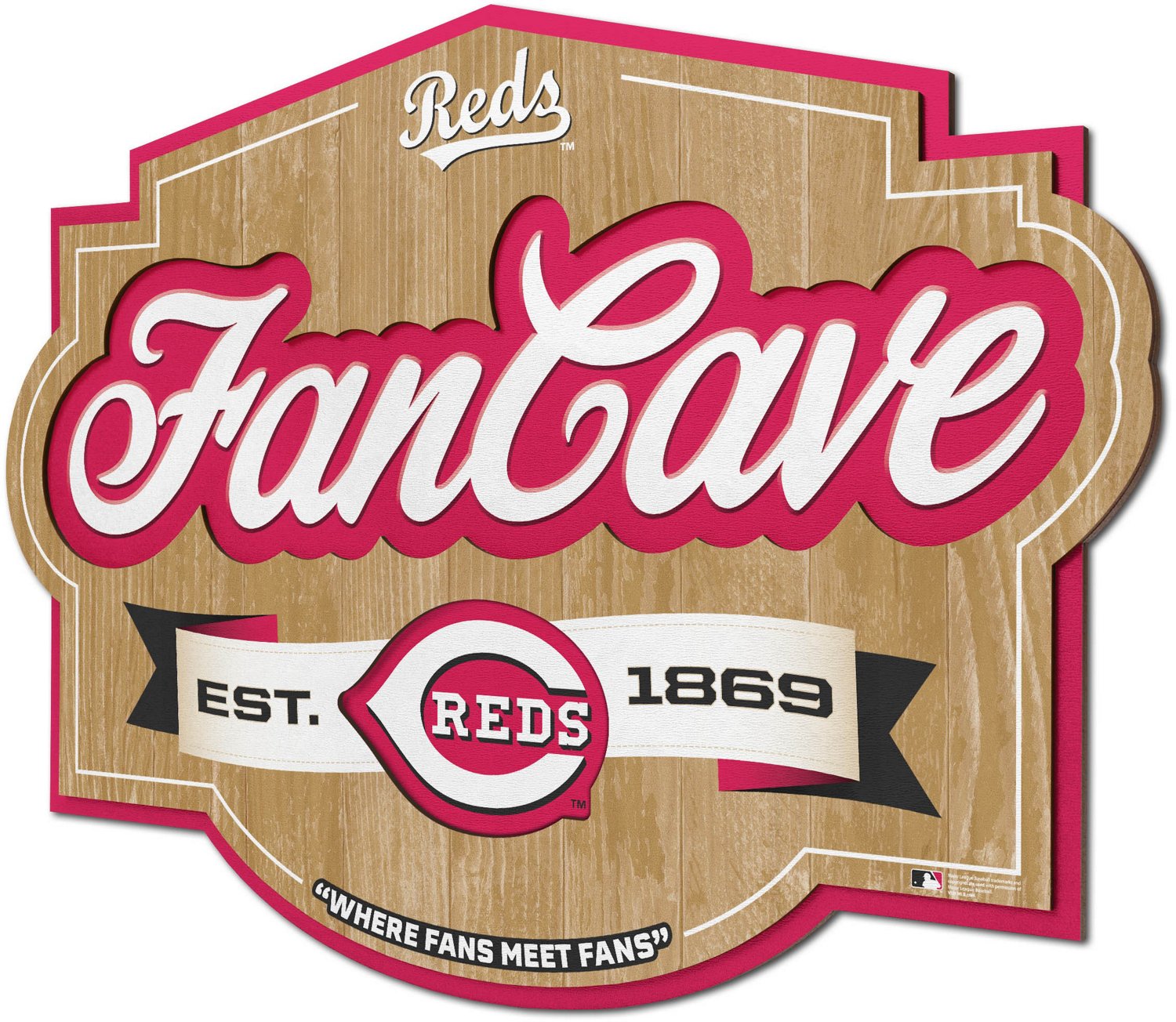YouTheFan Cincinnati Reds Fan Cave Sign