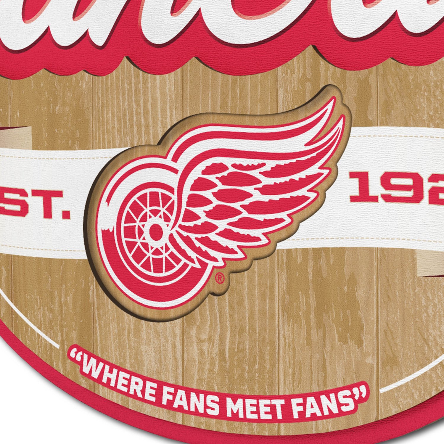 YouTheFan Detroit Red Wings Fan Cave Sign  - view number 3