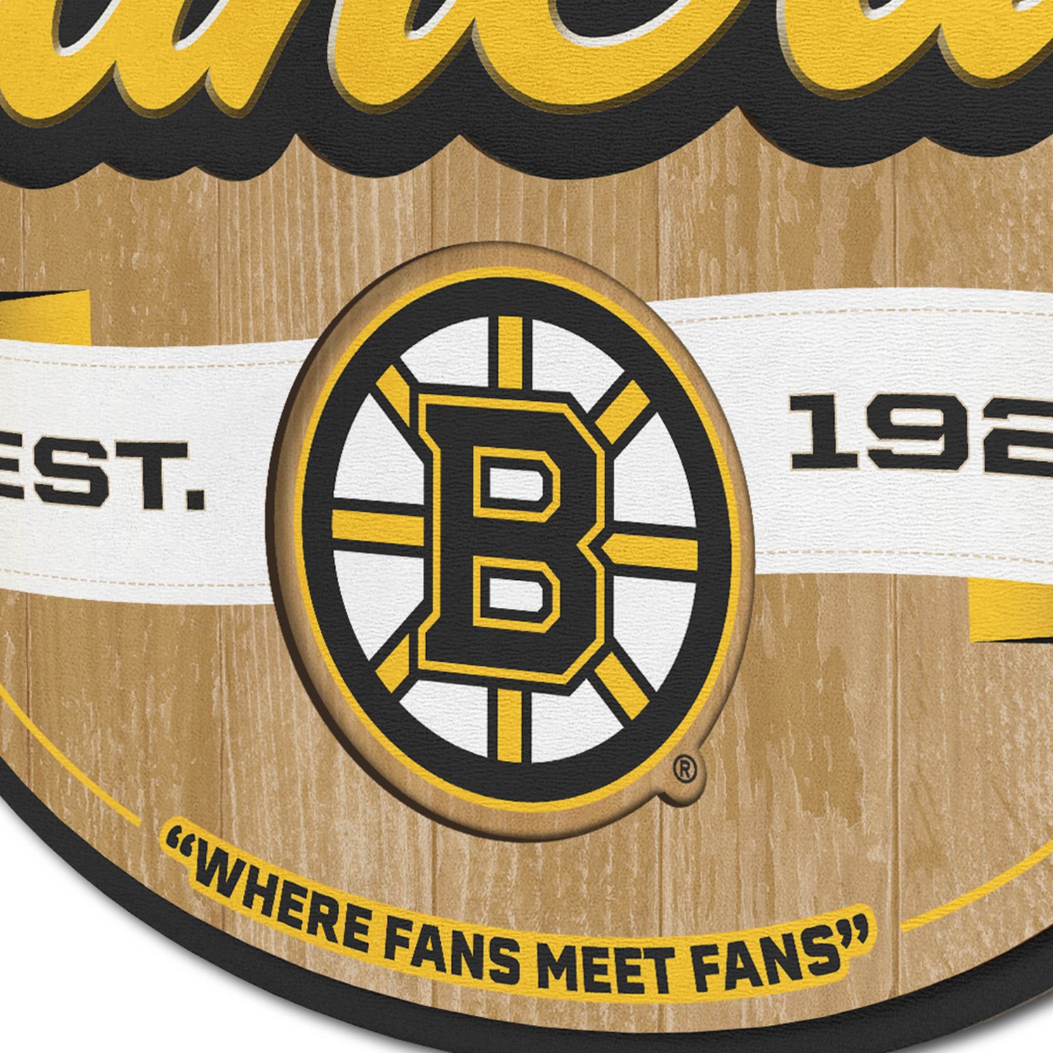 YouTheFan Boston Bruins Fan Cave Sign  - view number 3