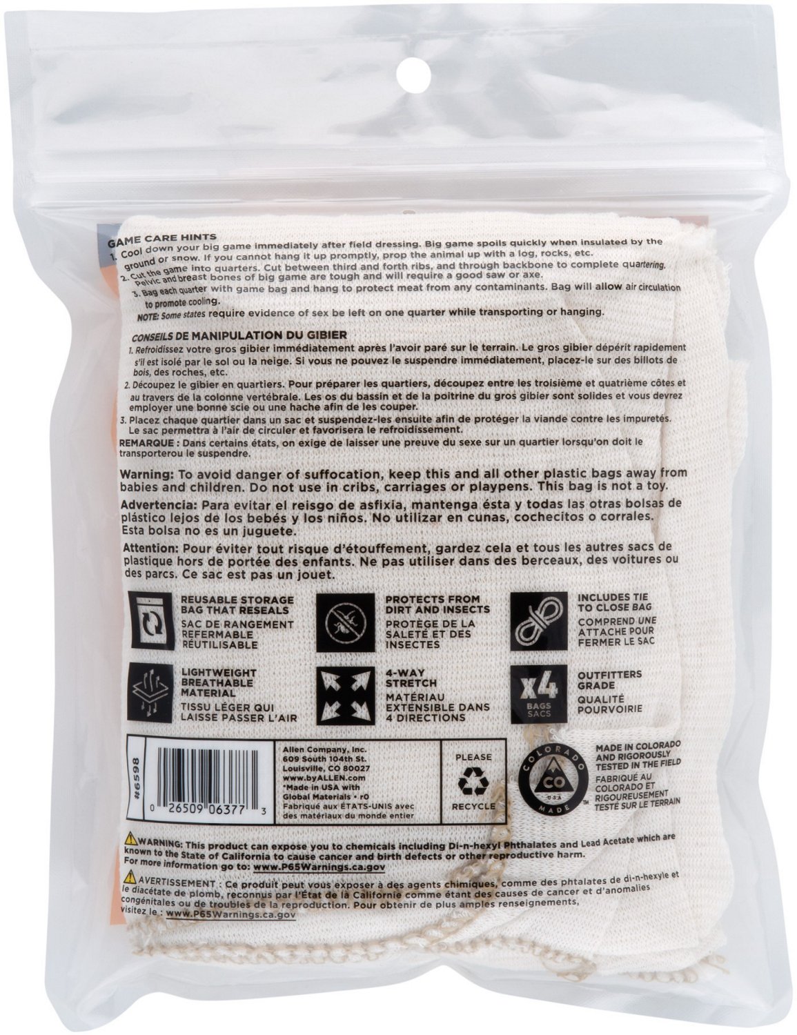Allen Company Colorado Deer Quarter Game Bags                                                                                    - view number 4