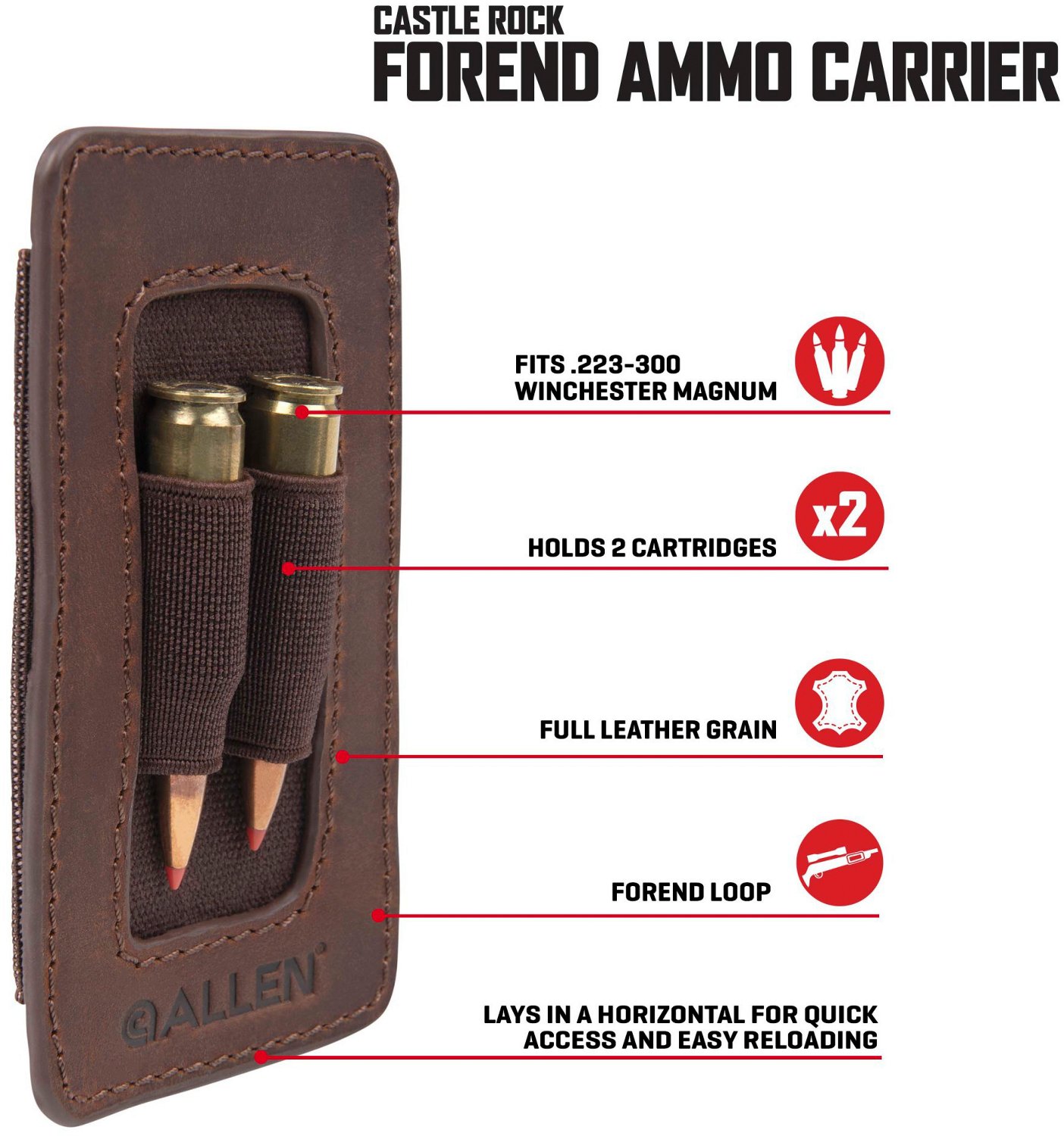 Allen Company Castle Rock Forend Leather Ammo Carrier - view number 4