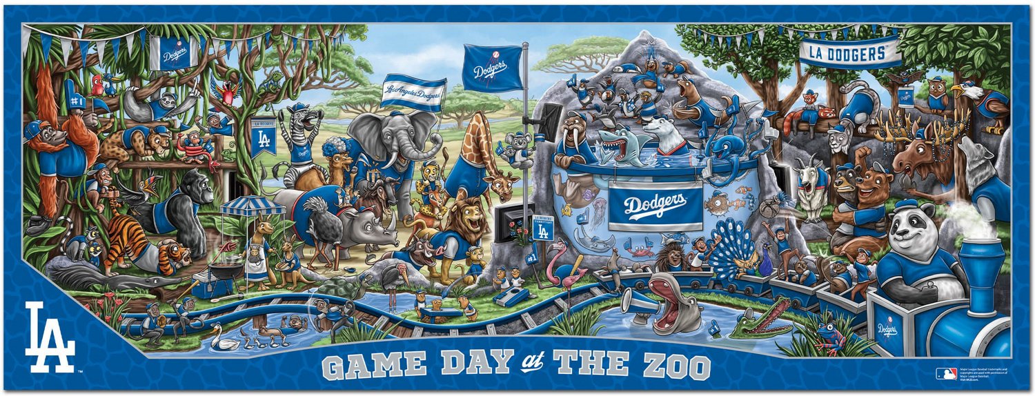 YouTheFan Los Angeles Dodgers Game Day At The Zoo 500-Piece Puzzle  - view number 3