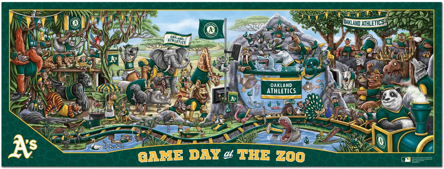 YouTheFan Oakland Athletics Game Day At The Zoo 500-Piece Puzzle