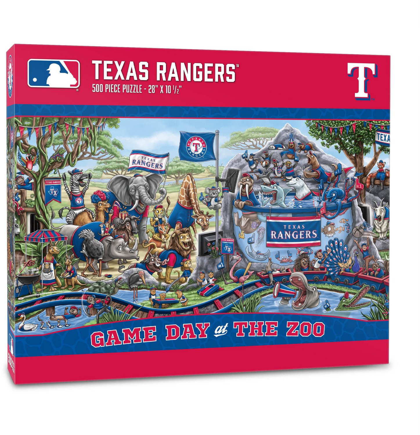 YouTheFan Texas Rangers Game Day At The Zoo 500-Piece Puzzle