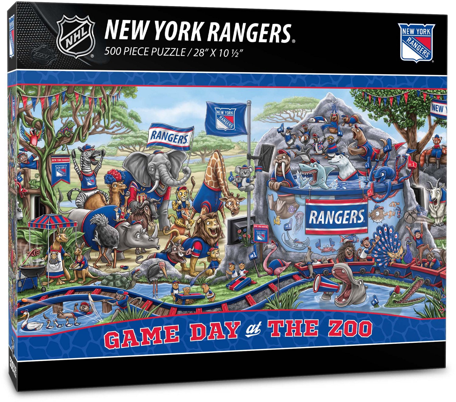YouTheFan New York Rangers Game Day At The Zoo 500-Piece Puzzle