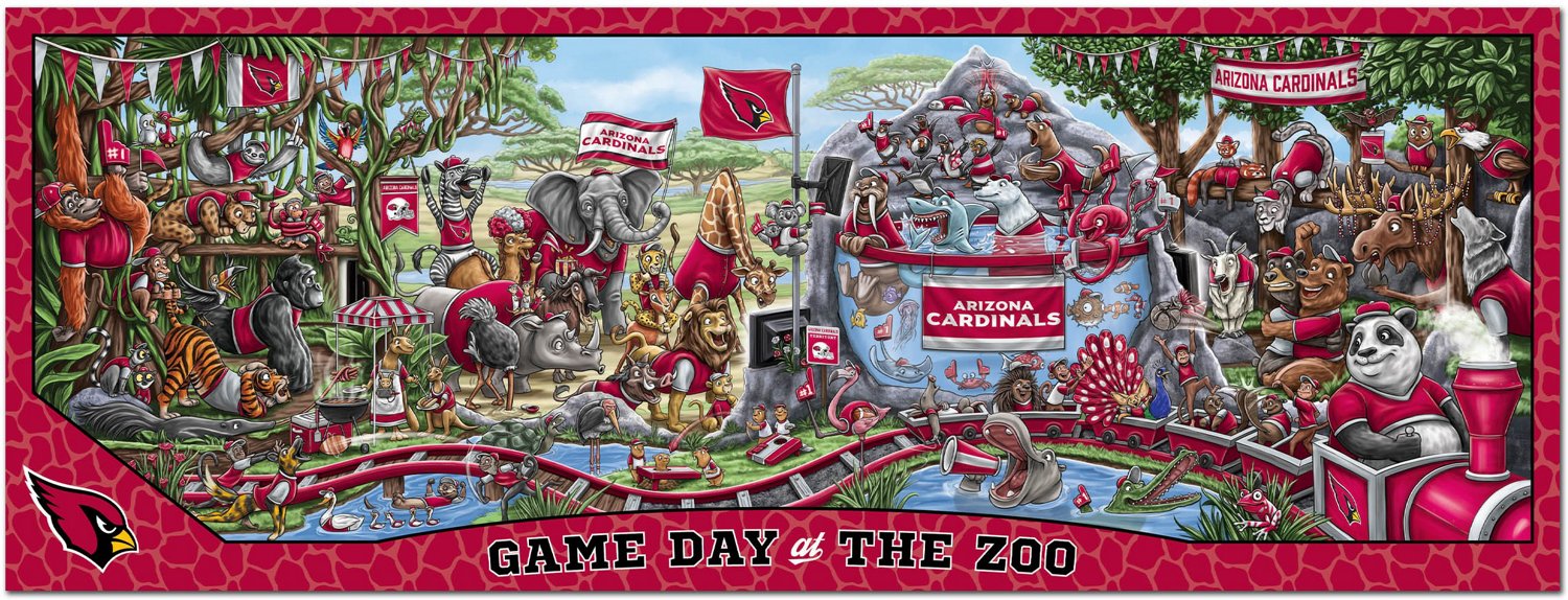 YouTheFan Arizona Cardinals Game Day At The Zoo 500-Piece Puzzle  - view number 3
