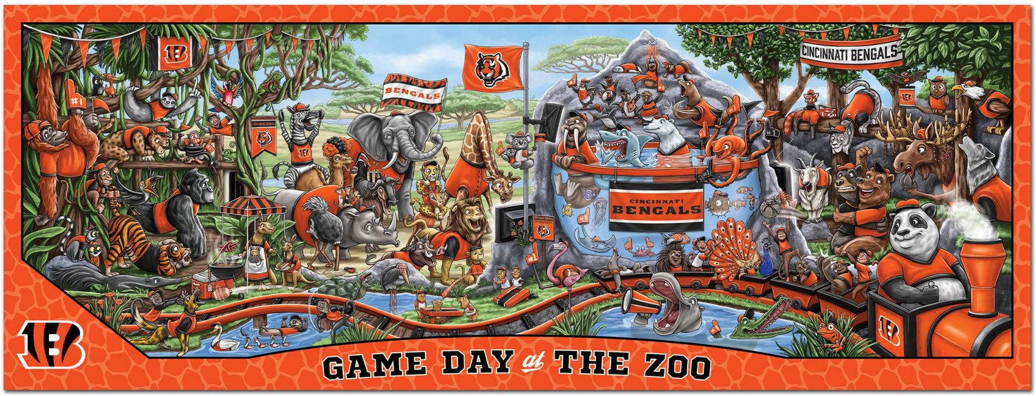 YouTheFan Cincinnati Bengals Game Day At The Zoo 500-Piece Puzzle  - view number 3