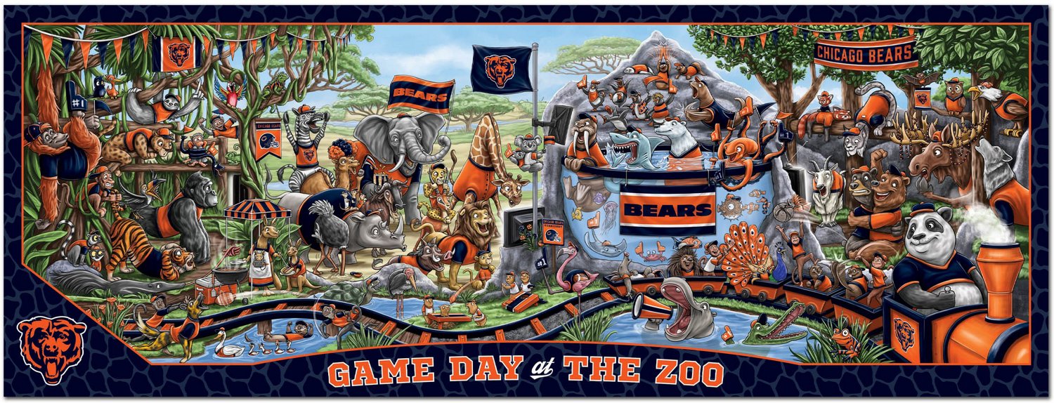 YouTheFan Chicago Bears Game Day At The Zoo 500-Piece Puzzle  - view number 3