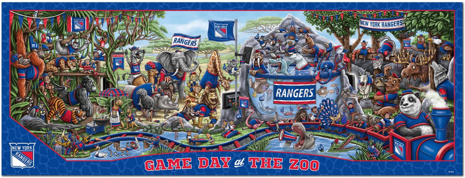 YouTheFan New York Rangers Game Day At The Zoo 500-Piece Puzzle  - view number 3