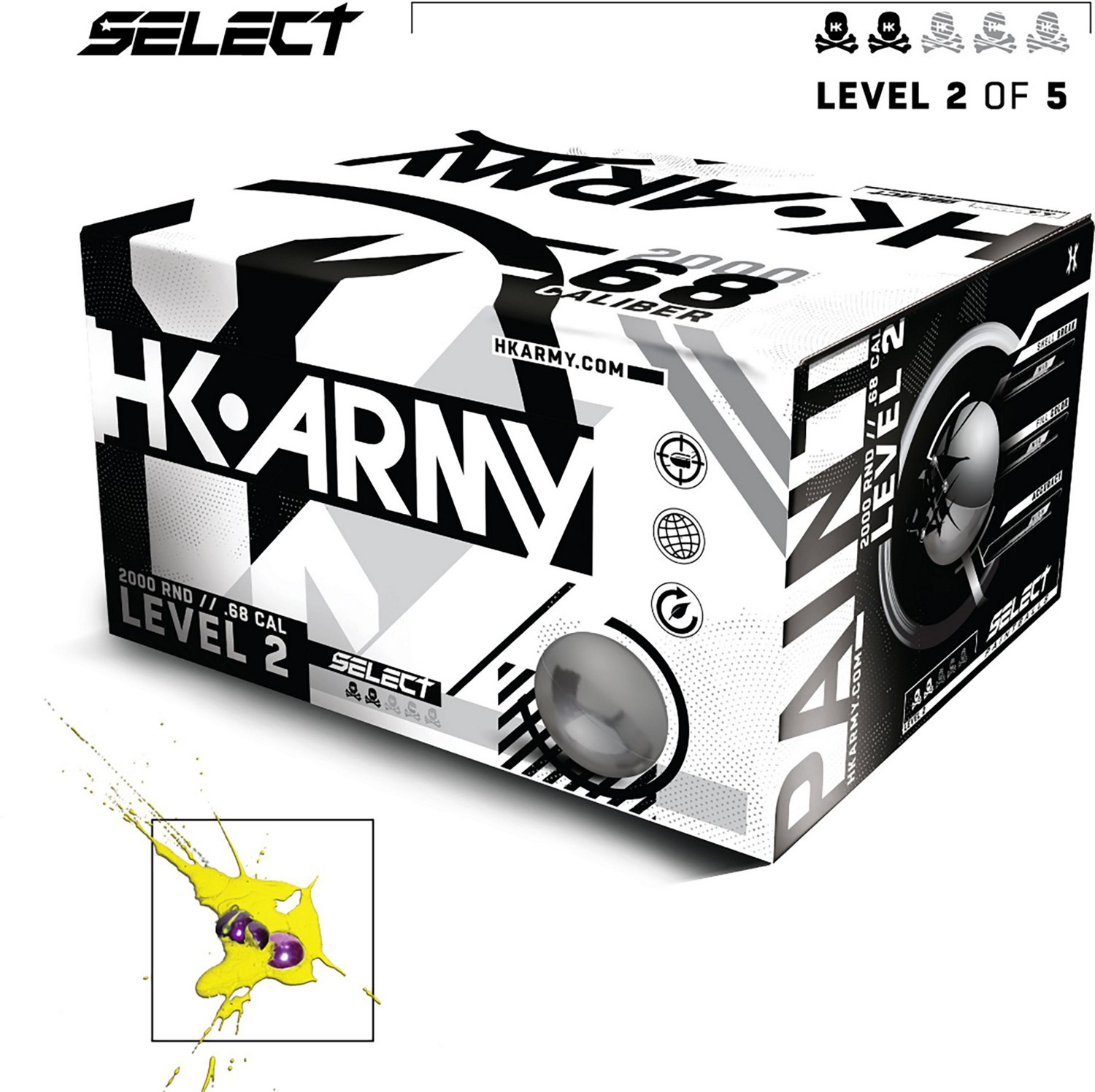 HK Army Select Yellow Fill Paintballs 2,000-Pack