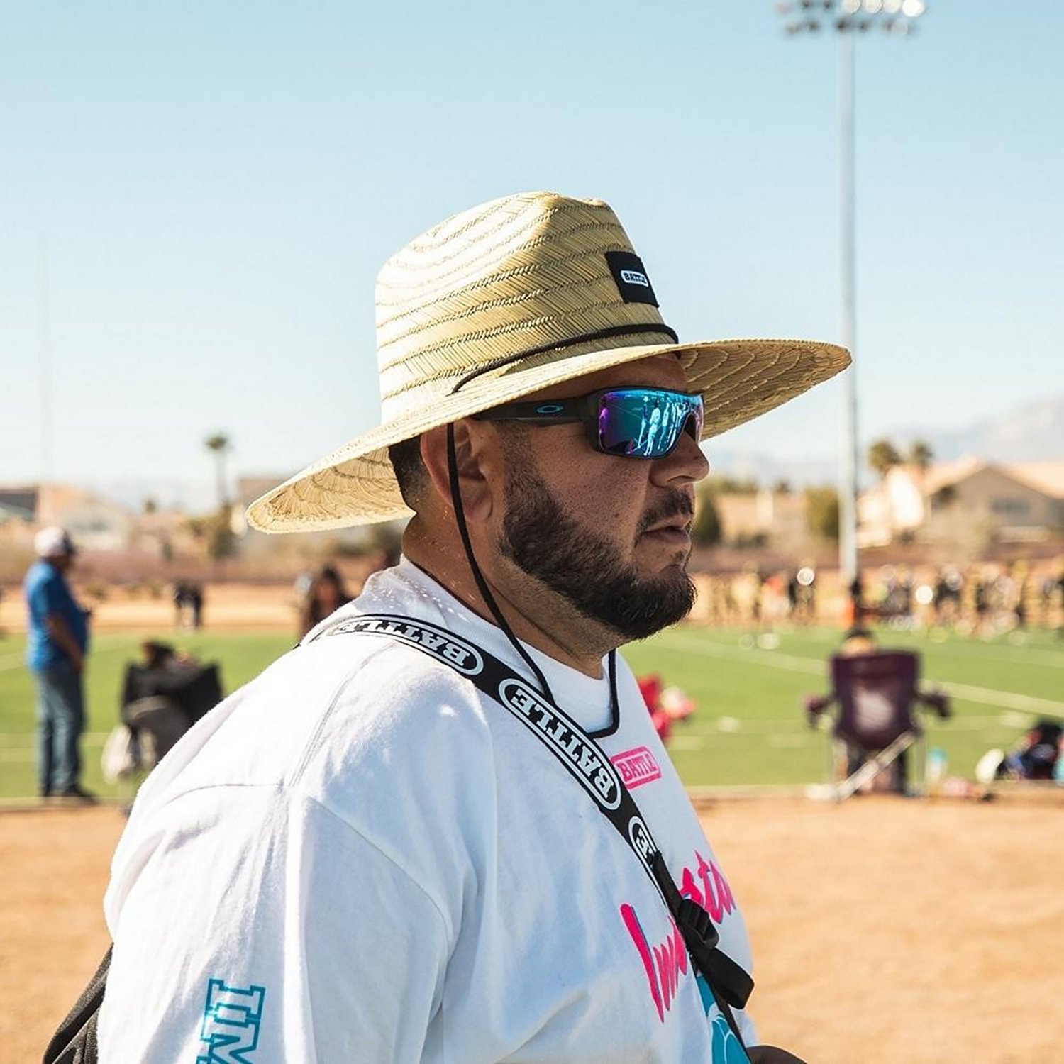 Sports store straw hats