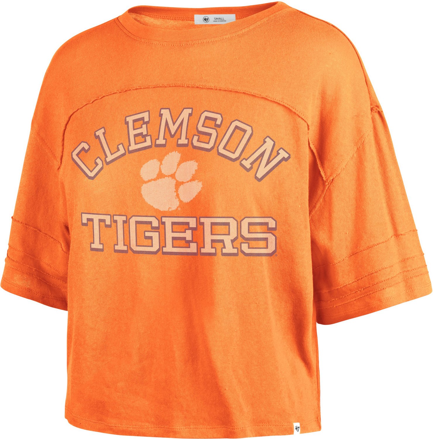 '47 Women's Clemson University Somerset Jersey Half Moon Stevie Cropped T-shirt