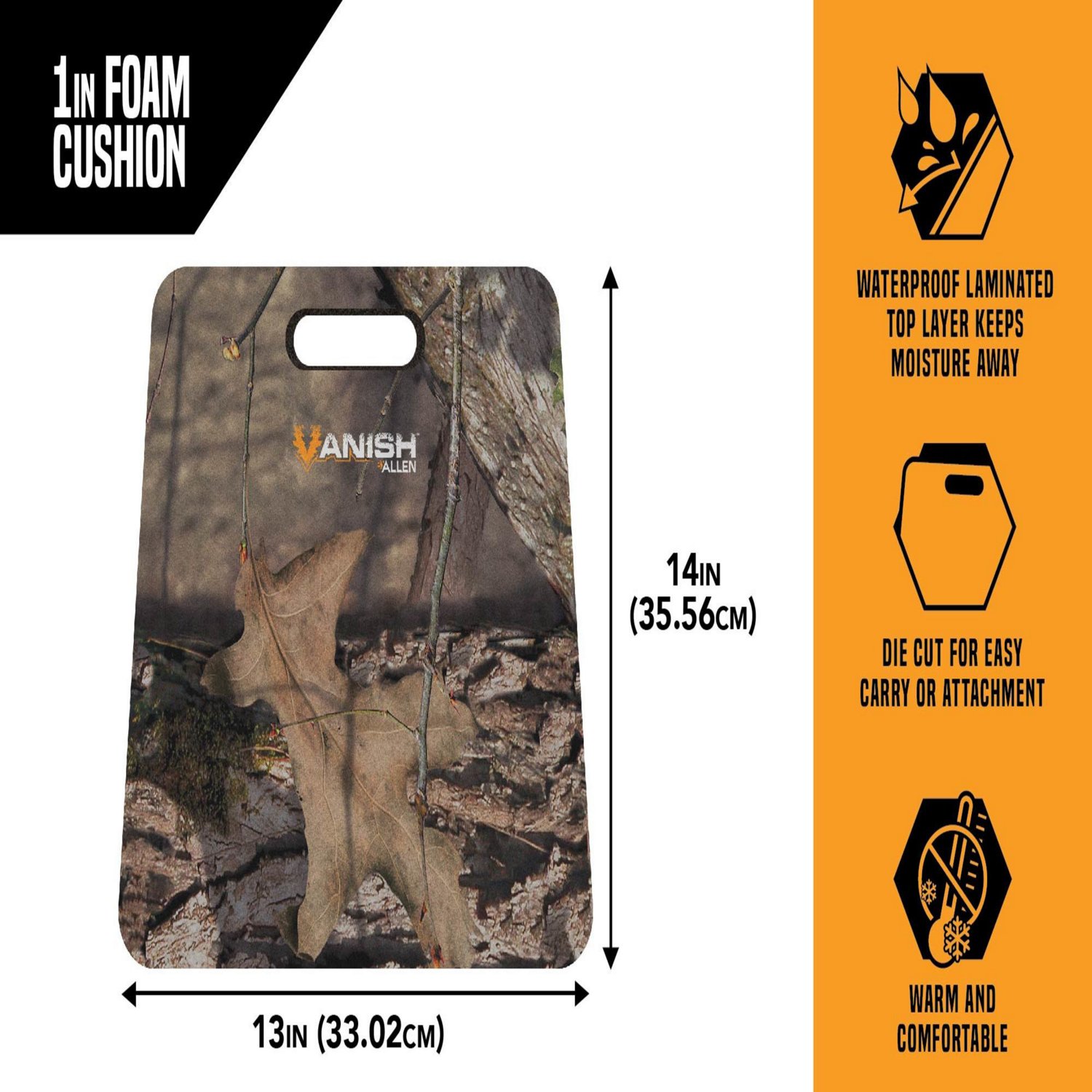 Allen Company Mossy Oak Break-Up Country 13x14x1in Vanish Foam Cushion - view number 5