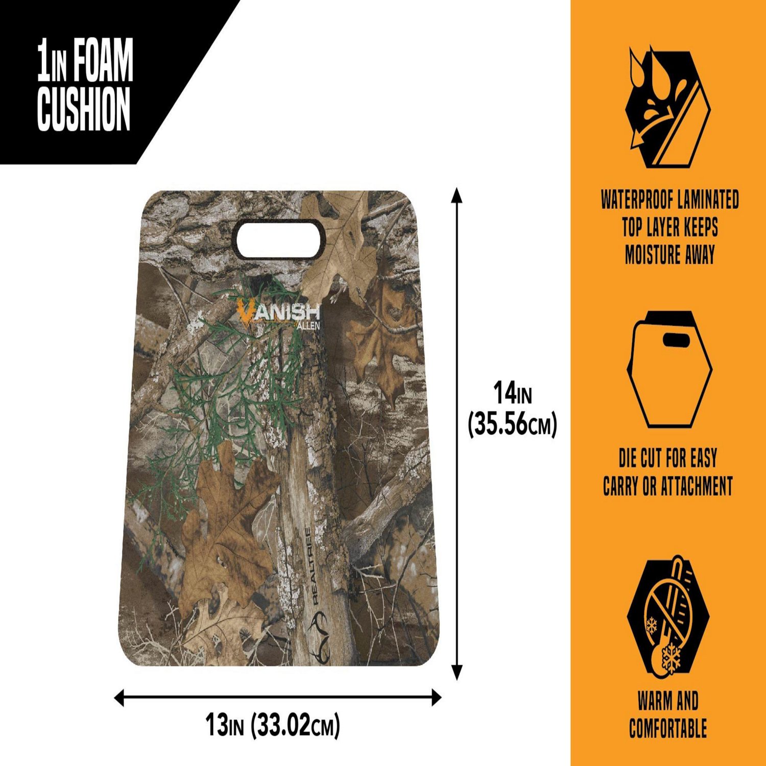 Allen Company Mossy Oak Break-Up Country 13x14x1in Vanish Foam Cushion - view number 5