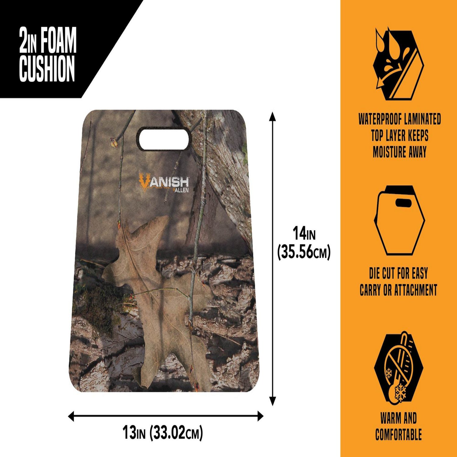 Allen Company Mossy Oak Break-Up Country 13x14x2in Vanish Foam Cushion - view number 5