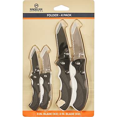 Magellan Outdoors Folder Knives 4-Pack                                                                                          