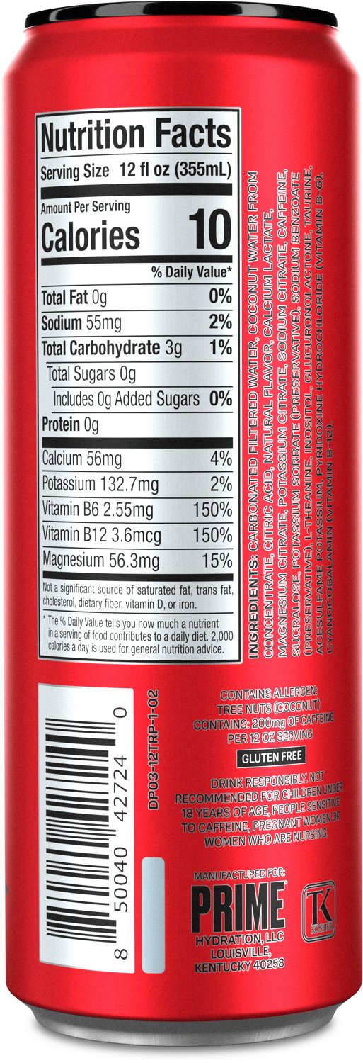 Prime Tropical Punch Energy Drink 12oz - view number 3