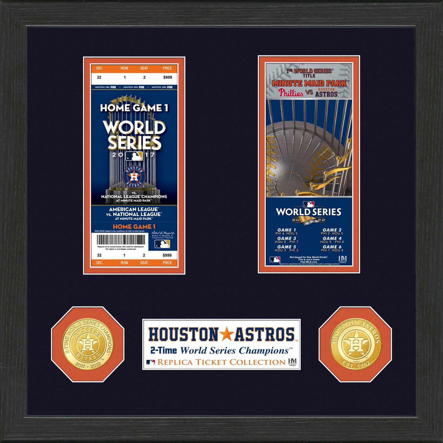 The Highland Mint Houston Astros 2-Time World Series Champs Bronze Coin ...